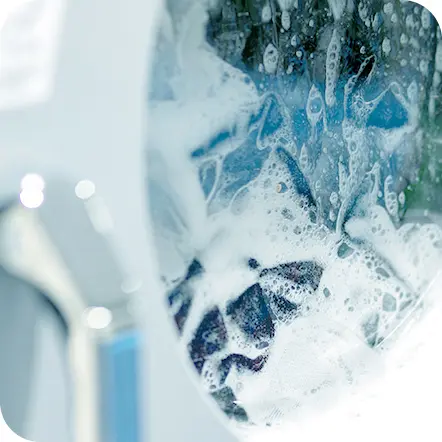 写真：洗浄中の様子