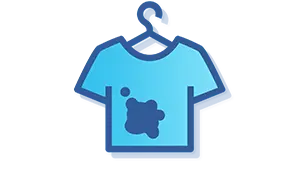 画像：しみのついたTシャツ